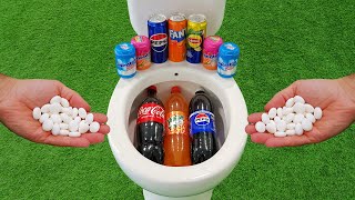 Big Coca Cola Yedigün Pepsi and Mentos VS Popular Sodas  Fanta Lipton and Mentos in the toilet [upl. by Corrinne816]