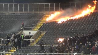 Delije zapalile severnu tribinu Partizanovig stadiona posle 146 večitog derbija [upl. by Aniluap560]