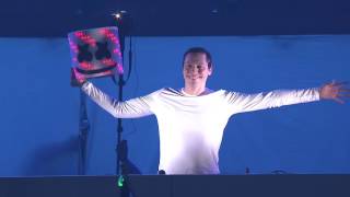 Marshmello FINALLY reveals himself at EDC Las Vegas 2016 [upl. by Ecurb655]