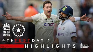 India Bowled Out for 191  England v India  Day 1 Highlights  4th LV Insurance Test 2021 [upl. by Llerat416]