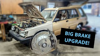 The 86 Toyota Tercel gets the FULL MR2 brake UPGRADE [upl. by Dnama]