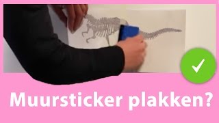 Muursticker Plakken  Muursticker Aanbrengen plakinstructies [upl. by Seugram697]