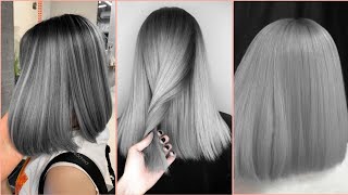 OSAM GRAY HAIR COLOR IDEAS FOR BIGINNERS  COLOR DE PELO GRIS [upl. by Neelat]