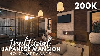 BLOXBURG  Traditional Japanese Mansion  200k  No Gamepass Speedbuild [upl. by Ainimre840]