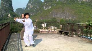 Master Huang and Dominic practise Chen Tai Chi 18 form together in Huang Hua Taiji Academy [upl. by Bonar458]