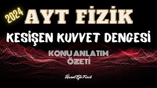 AYT Fizik Kesişen Kuvvet Dengesi  Konu Anlatım Özeti fizik yks2024 aytfizik ayt2024 kuvvet [upl. by Ynohtnanhoj64]