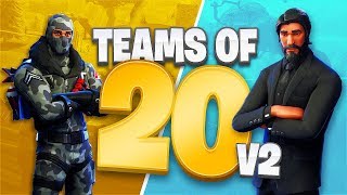 Teams of 20 V2 Game Mode Fortnite Battle Royale [upl. by Chaiken470]