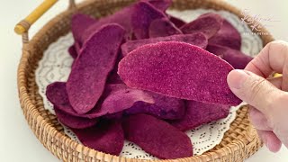 Japanese Purple Sweet Potato Crackers 日本紫薯脆饼  Kathrine Kwa [upl. by Yadahs]