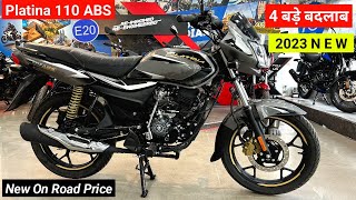 2023 New Bajaj Platina 110 ABS E20 Details Review  On Road Price New Changes Features Mileage [upl. by Aran437]