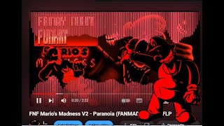 FNF Marios Madness V2  PARANOIA V3 PLAYABLE [upl. by Patrice377]