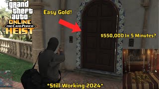 Still Working 2024 How To Get Gold SOLO  West Storage Wall Glitch  GTA Online CayoPerico Heist [upl. by Aelram]