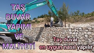 Taş duvar yapımı ve maliyeti [upl. by Noraj]