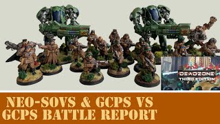 Mark Copplestone NeoSovs painted and a GCPS vs GCPS battle report for Deadzone by Mantic Games [upl. by Zetta955]