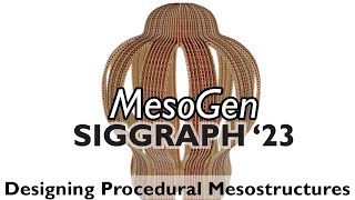 MesoGen Designing Procedural OnSurface Stranded Mesostructures  SIGGRAPH 23 [upl. by Aneelehs]