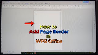 How to Add Page Border in WPS OFFICE [upl. by Laird]