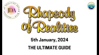 Rhapsody of Realities Devotional  5th January 2024  The Ultimate Guide [upl. by Eelesor]