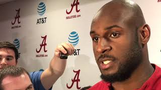 Rashaan Evans talks to media following Mercer [upl. by Tarkany]