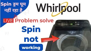 Whirlpool  Washing Machine  Spin not Working Problem  RepairCity [upl. by Ellerihs]