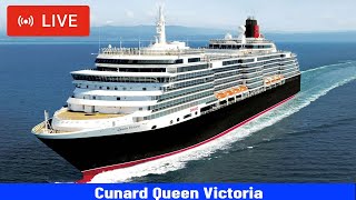 SHIPS TV  Cunard Queen Victoria Cruise Ship Departing Port of Southampton LIVE [upl. by Becht524]