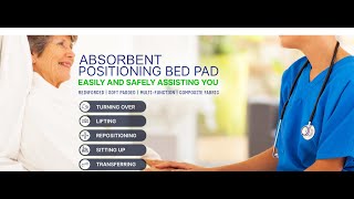 Washable Positioning Bed Pad with Handles–Reusable Incontinence Pads for Seniors amp Bedridden Patient [upl. by Nnairb]