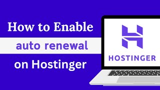 How to Enable auto renewal in hostinger [upl. by Eniarral]