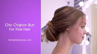 How to Do a Chignon Bun  Easy Chignon Hair Tutorial [upl. by Raimes590]