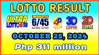 Lotro Results 900PM October 25 2024 Friday Php 311 million [upl. by Hallette]