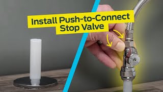 How to Install PushtoConnect Supply Stop Valve for PEX pipe [upl. by Anitsirc]