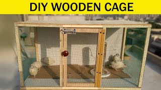 how to make wooden cage for birds at home [upl. by Finer]