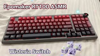 Epomaker RT100 ASMR  typing soundtest  Linear Wisteria switch  Fullsize Keyboard [upl. by Drucie]