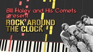 Bill Haley amp His Comets  ROCK AROUND THE CLOCK Piano Tutorial [upl. by Caterina]