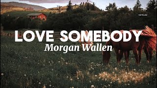 Morgan Wallen  Love Somebody lyrics [upl. by Yerhcaz]