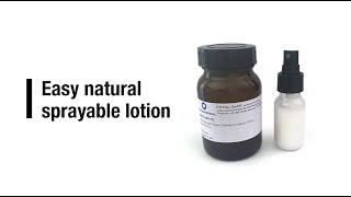 Easy natural sprayable lotion [upl. by Ahseya]