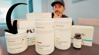 Whey Protein VS Collagen  Momentous Product Review [upl. by Shelburne]