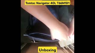 Tomtoc Navigator 40L T66M1D1 Black Backpack Unboxing [upl. by Dnumyar206]