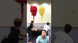 Our MOST INTENSE Balloon Popping Race shortsfeed viralvideo [upl. by Burl]