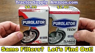 Purolator L14610 Oil Filter vs Purolator TECH TL14610 Oil Filter Cut Open [upl. by Simdars]