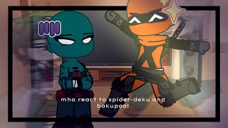 mha react to spidermandeku and deadpoolbakugou  angstfluff   part 11 [upl. by Christean255]