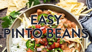 Easy Pinto Beans  PLANTBASED SIDE DISH [upl. by Leilamag]