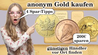 Gold anonym kaufen günstigen Händler finden 4 SparTipps [upl. by Leahicm]