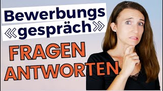 Deutsch lernen Bewerbungsgespräch │ Wichtige Fragen und Antworten │ Deutsch sprechen B2 C1 C2 [upl. by Elocon815]