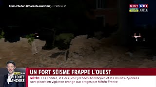 Un fort séisme frappe louest de la France [upl. by Dnalevets304]