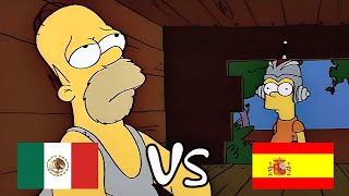 Los Simpson doblaje Latino vs España [upl. by Grantley]