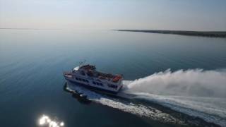 Star Line Mackinac Island Hydro Jet Ferry Departs to Mackinac Island from Mackinaw City Michigan [upl. by Ruelu608]