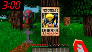 O NOVO VILÃO ATACOU DEADPOOL E WOLVERINE Á NOITE NO MINECRAFT [upl. by Hoopes164]