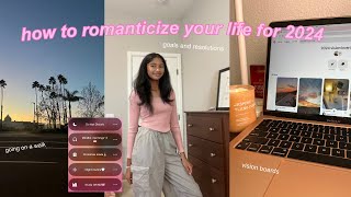 how to ROMANTICIZE your life for 2024 💗 vision boards goals planners amp devotions [upl. by Enomaj]