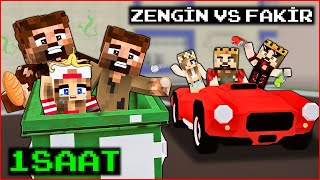 MİNECRAFT ZENGİN VS FAKİR HAYATI  1 Saat [upl. by Tneciv624]