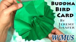 Origami Buddha Bird Popup Card with music [upl. by Lazes31]