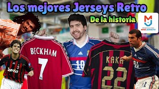 LAS MEJORES CAMISAS RETRO DE LA HISTORIA DEL FÚTBOL  JUGADORES LEGENDARIOS EN MINEJERSEY [upl. by Becker693]