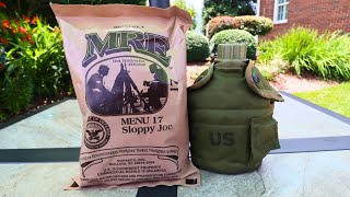 How Good is the Sloppy Joe MRE Military Food Taste Test [upl. by Jehial110]